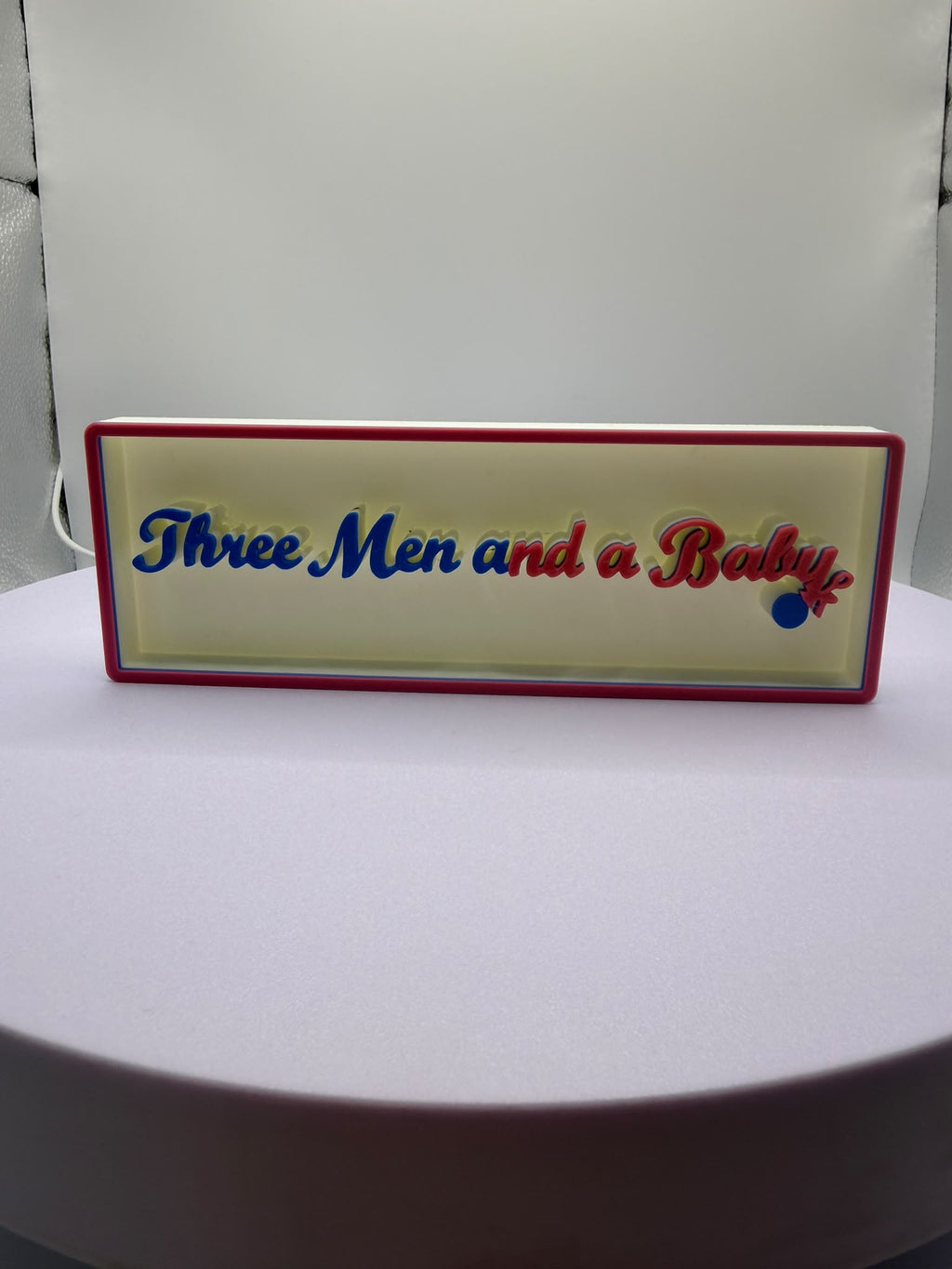 Decorative Three Men And A Baby Box Film Logo Sign Display Cinema s17.5cm L 22cm