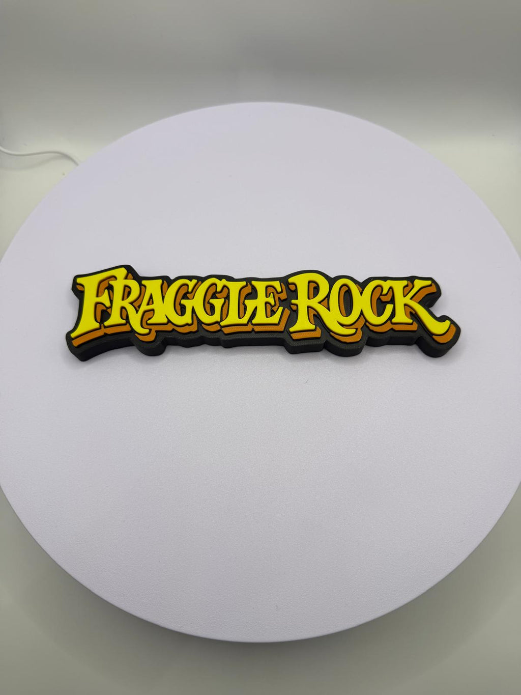 Decorative Fraggle Rock Logo 3D Print Display Self Standing