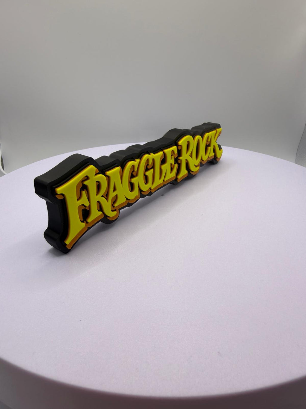 Decorative Fraggle Rock Logo 3D Print Display Self Standing