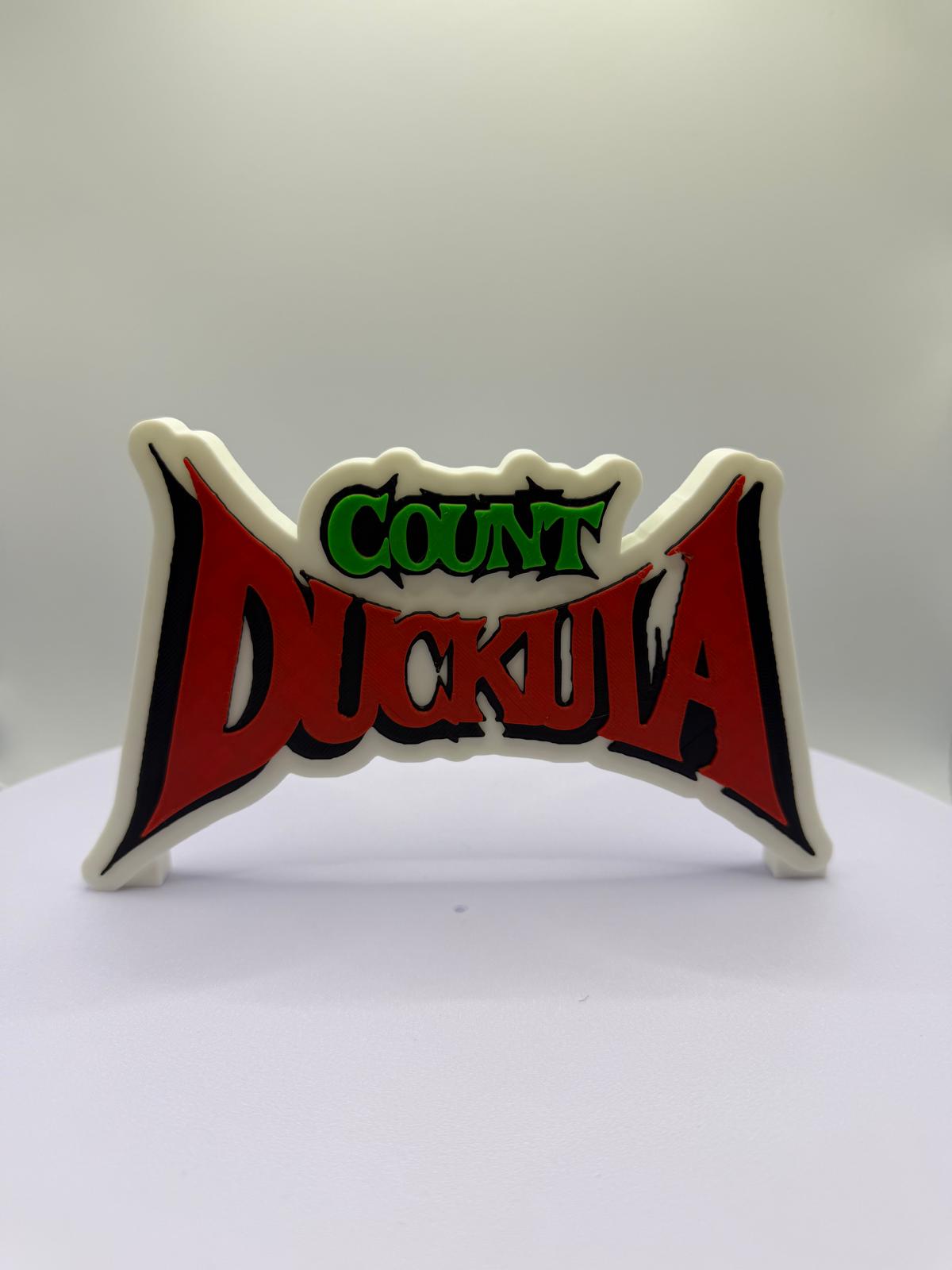 Decorative Count Duckula Logo 3D Print Display Self Standing