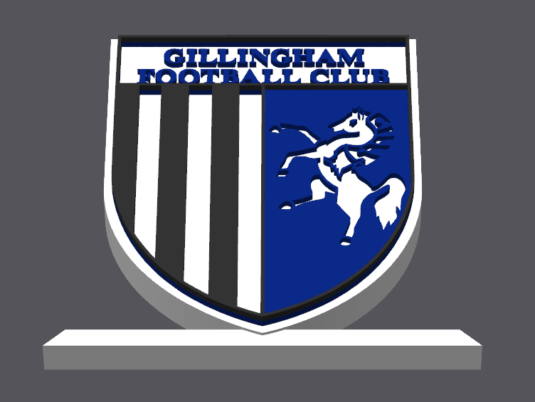 Decorative Gillingham FC Table Stand Logo 3D Print