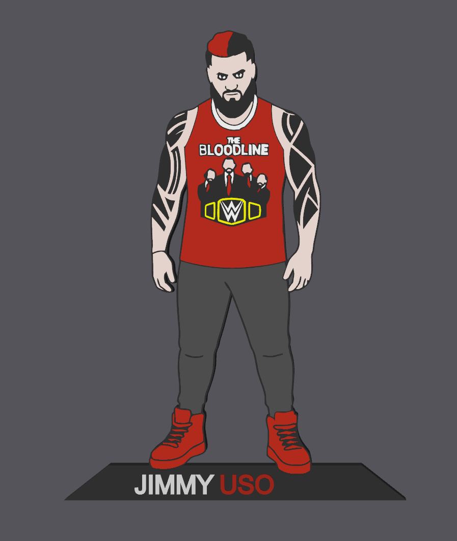 Decorative Jimmy Uso Wrestling Table Stand Room Sign Display WWE WWF