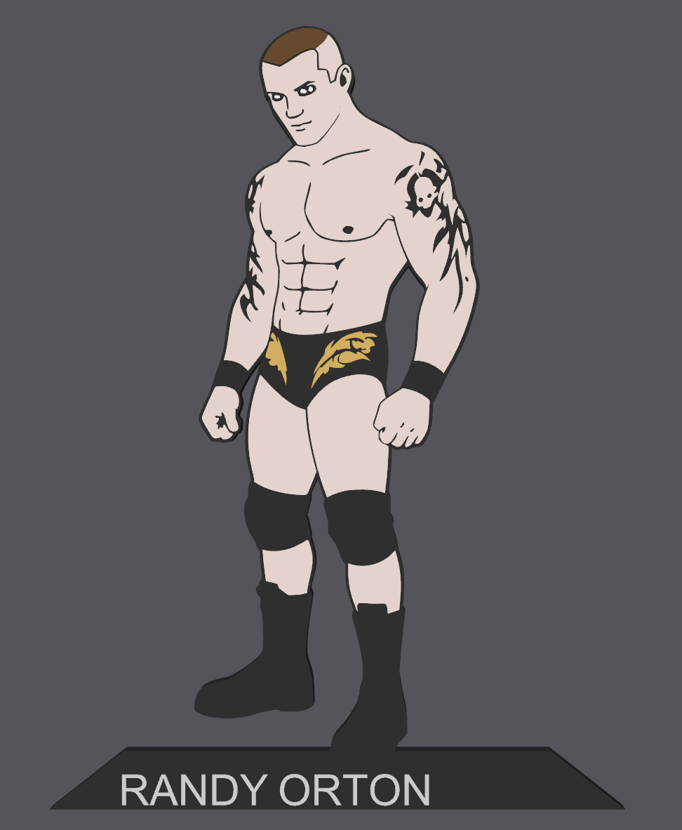 Decorative Randy Orton Wrestling Table Stand Room Sign Display WWE WWF
