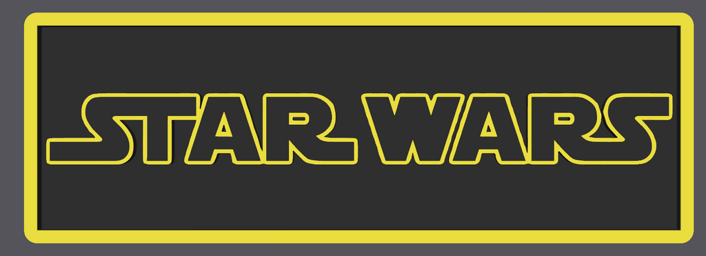 Decorative Disney Star Wars Film Logo Sign Display Cinema S 17.5cm L 22cm