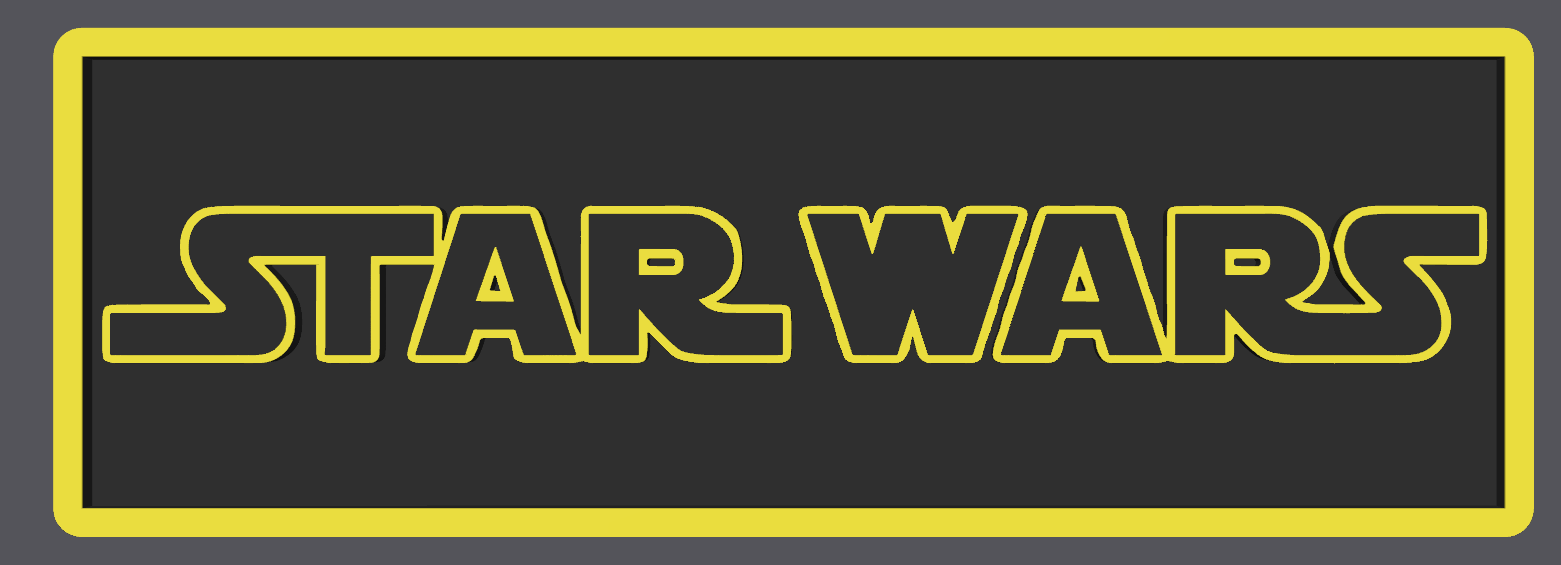 Decorative Disney Star Wars Film Logo Sign Display Cinema S 17.5cm L 22cm