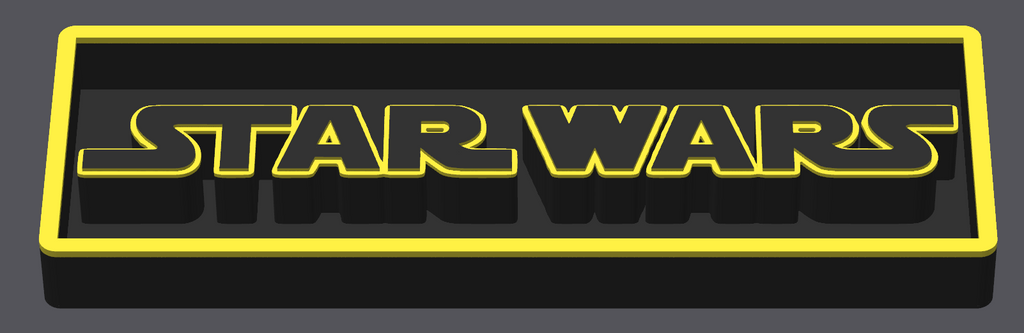 Decorative Disney Star Wars Film Logo Sign Display Cinema S 17.5cm L 22cm