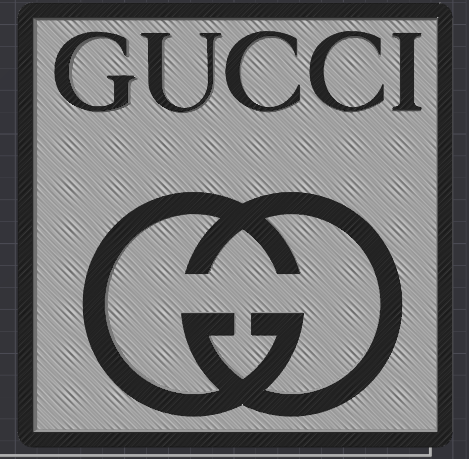 Decorative Designer Gucci logo Sign Display two colour choice Mancave