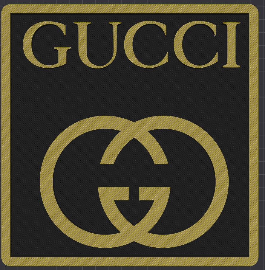 Decorative Designer Gucci logo Sign Display two colour choice Mancave