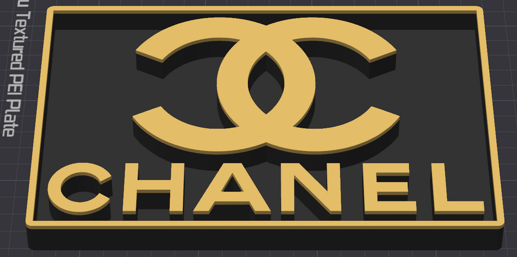 Decorative Designer Chanel logo Sign Display two colour choice Mancave