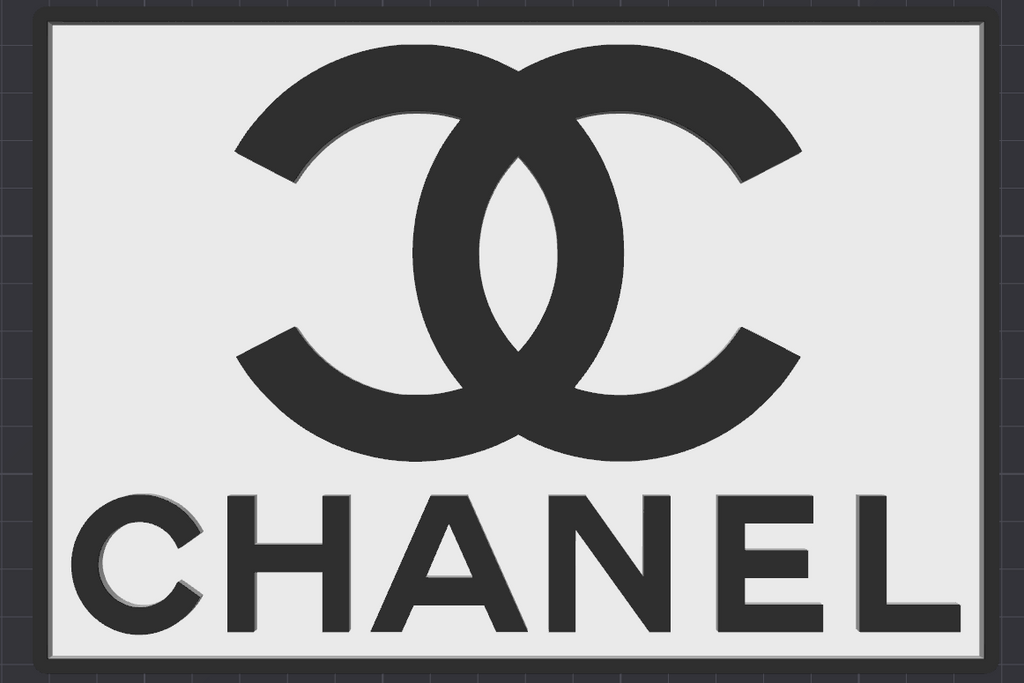 Decorative Designer Chanel logo Sign Display two colour choice Mancave
