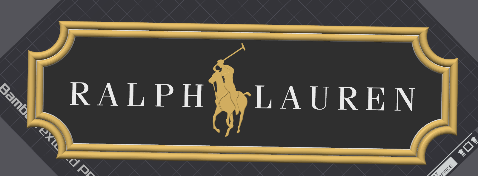 Decorative designer Ralph Lauren logo Sign Display Clothing 3D