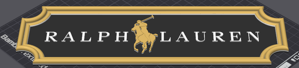 Decorative designer Ralph Lauren logo Sign Display Clothing 3D