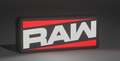 Decorative WWE RAW LED Lightbox Sign USB Powered Mancave Wrestling Room