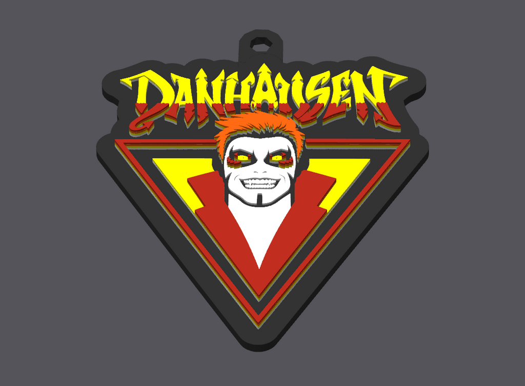 Wrestler Keyring Danhausen Logo Keychain Included Keys Sign Display Wrestling