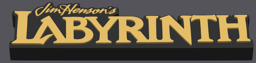 Decorative Jim Henson's Labyrinth Film Logo Sign Display Self Standing