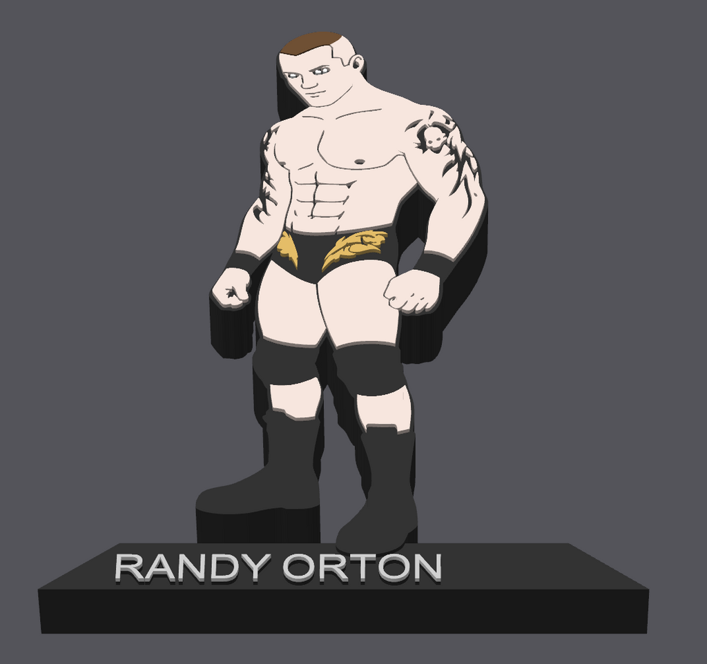 Decorative Randy Orton Wrestling Table Stand Room Sign Display WWE WWF