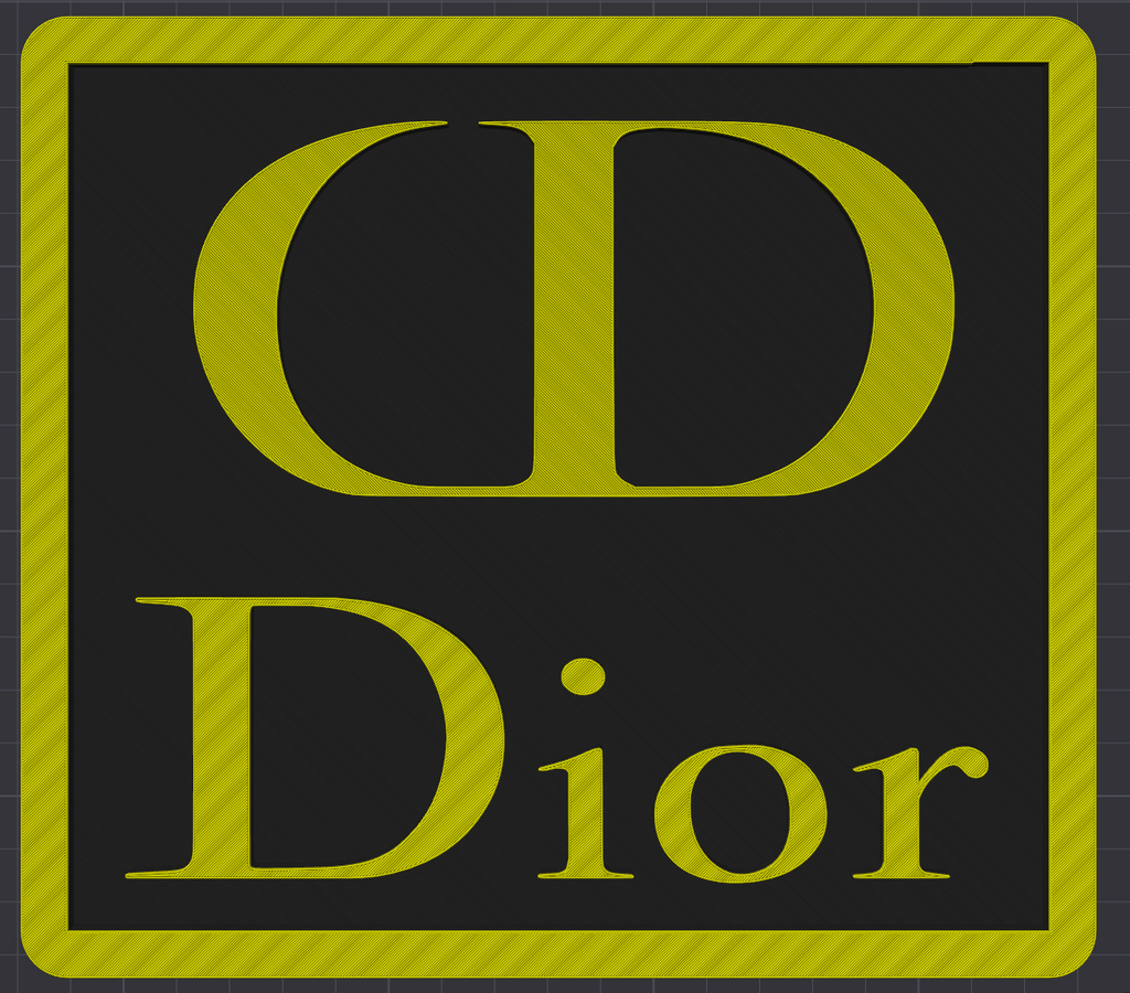 Decorative Designer Dior logo Sign Display two colour choice Mancave