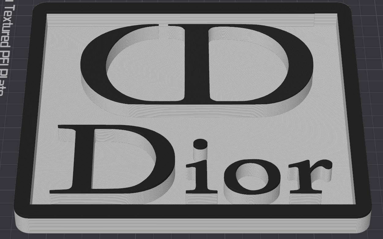 Decorative Designer Dior logo Sign Display two colour choice Mancave