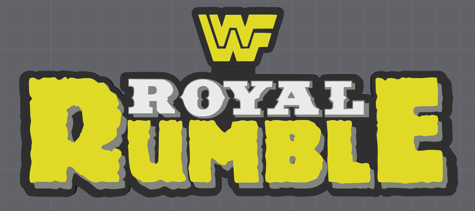 Decorative WWE WWF Royal Rumble Logo Room Sign Display Wrestling