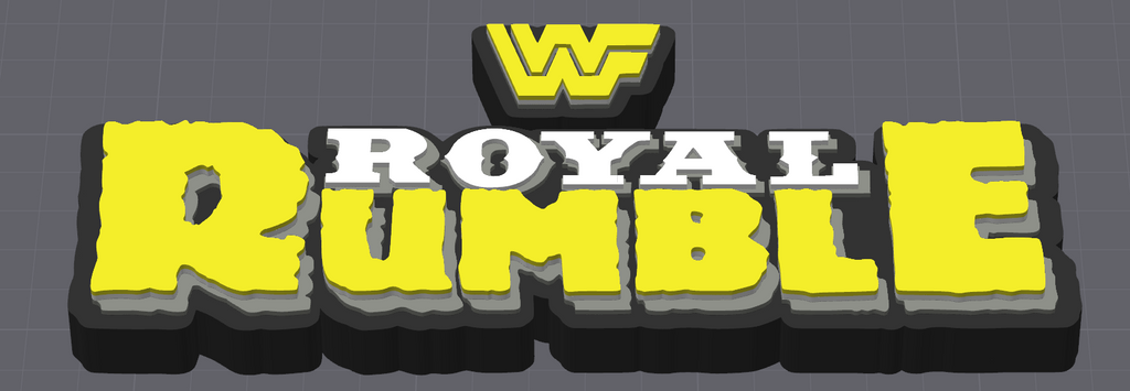 Decorative WWE WWF Royal Rumble Logo Room Sign Display Wrestling