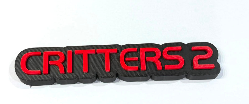 Decorative Critters 2 Film Logo Word Sign Room Display Pops