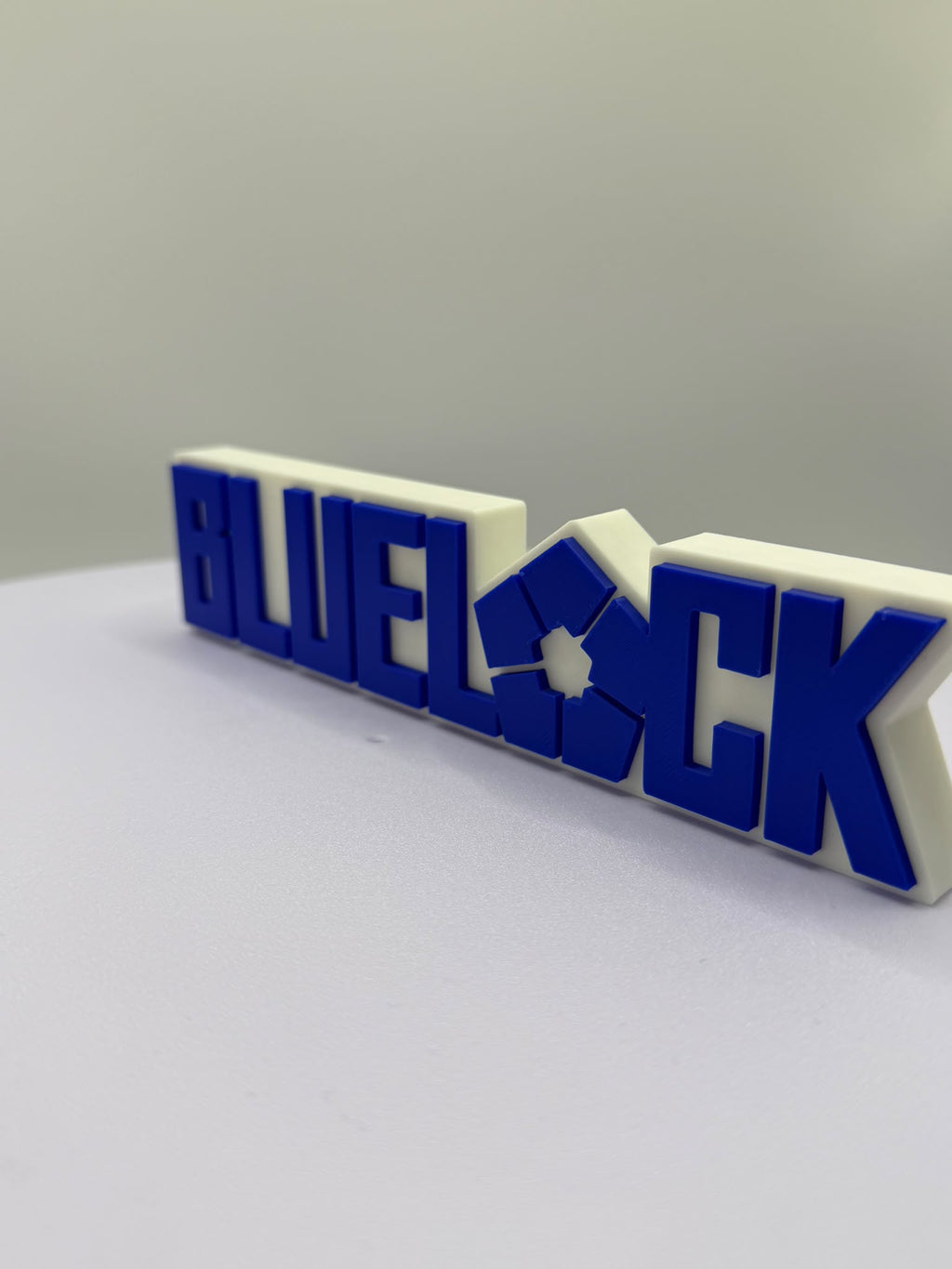 Decorative Blue Lock Logo Anime Self Standing TV Pops
