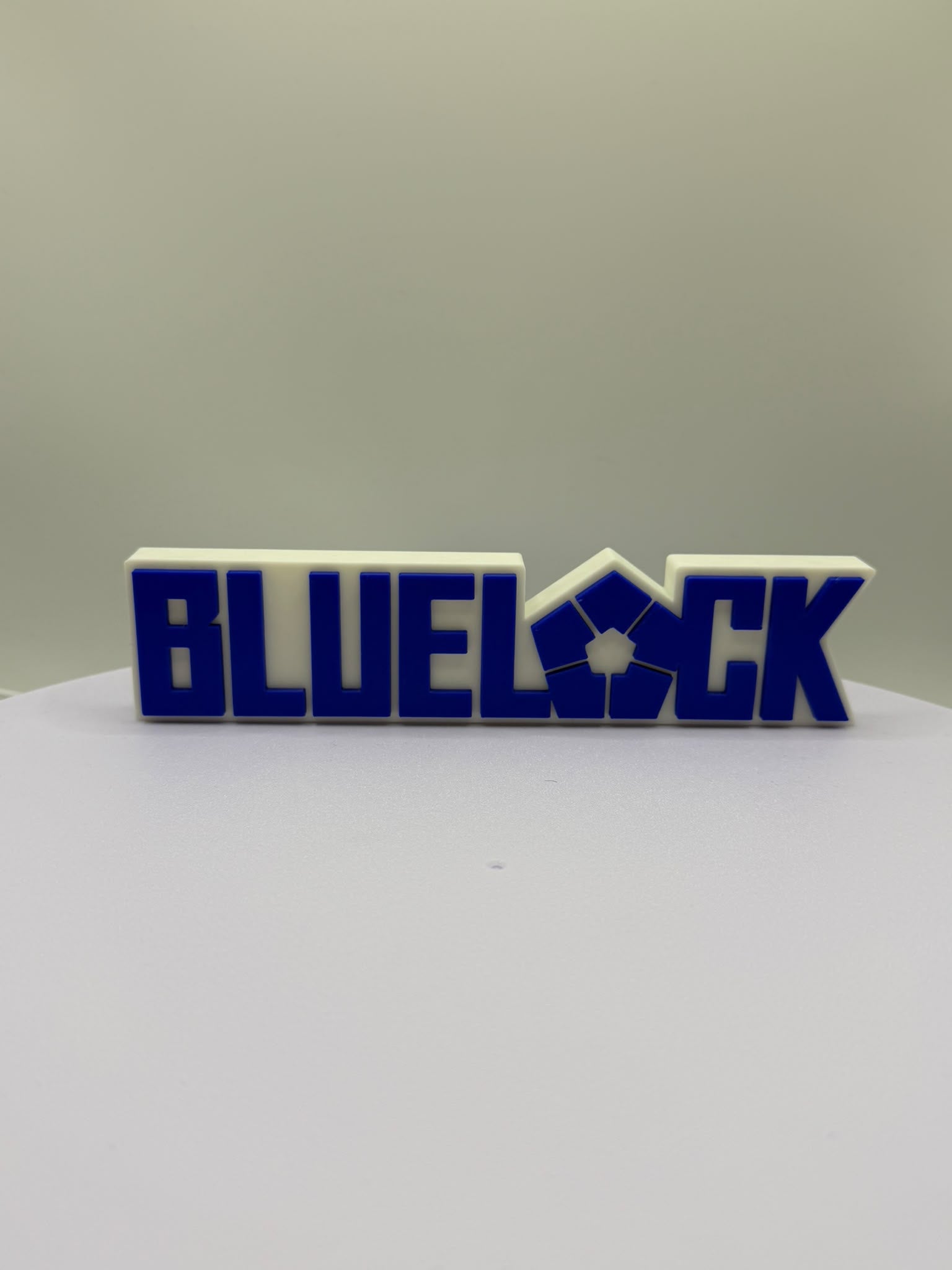 Decorative Blue Lock Logo Anime Self Standing TV Pops