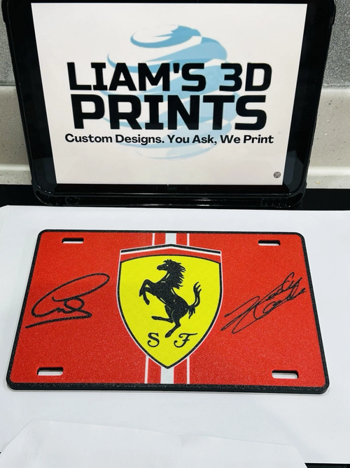 Decorative F1 Formula 1 Ferrari Wall Plaque Lewis Hamilton Charles Leclerc Sign