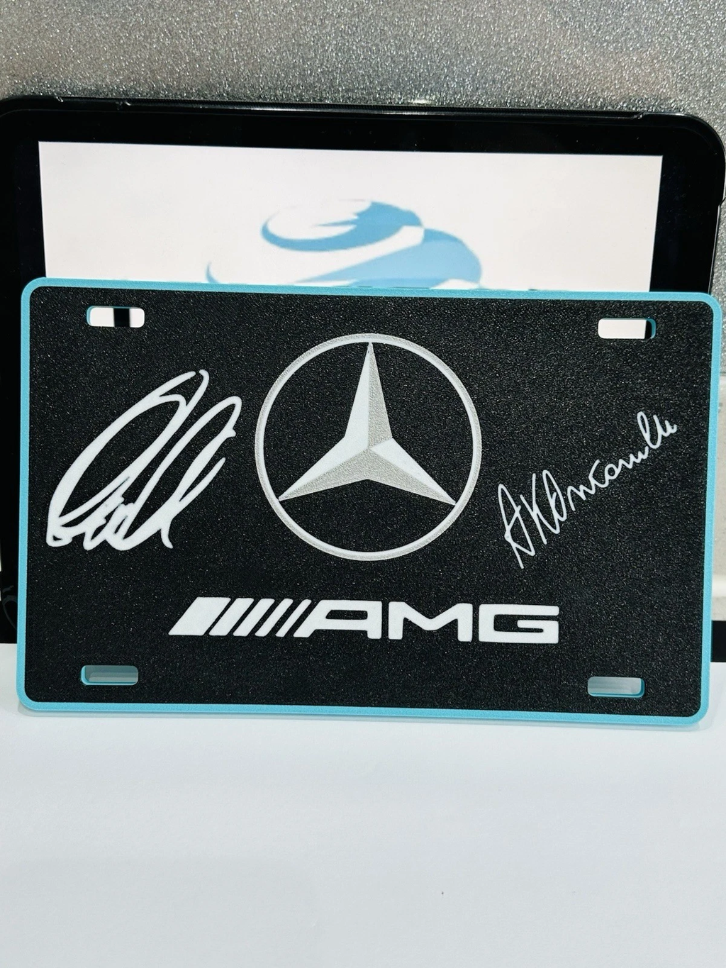 Share Decorative F1 Formula 1 Mercedes Wall Plaque George Russell Kimi Antonelli Sign