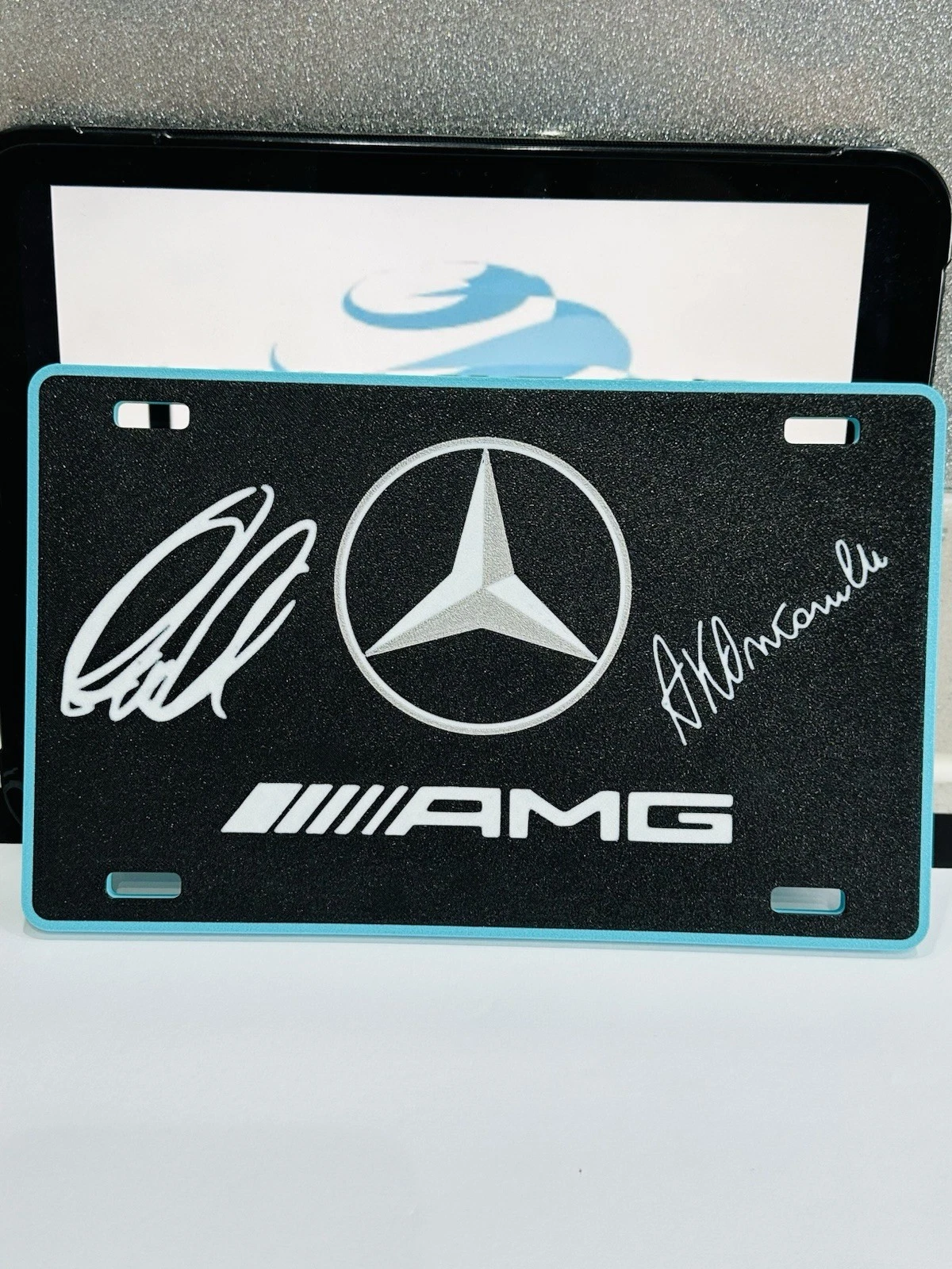 Share Decorative F1 Formula 1 Mercedes Wall Plaque George Russell Kimi Antonelli Sign