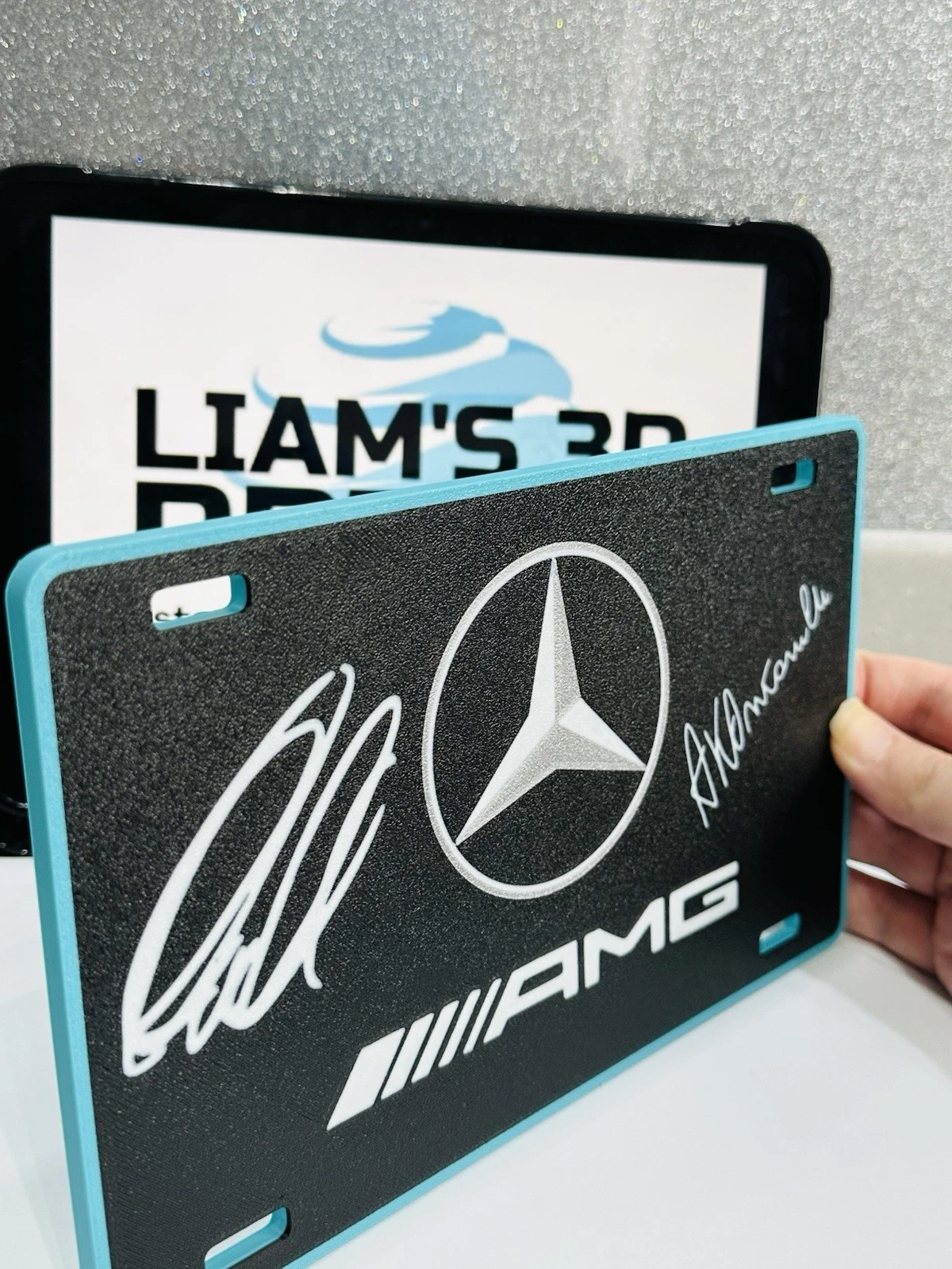 Share Decorative F1 Formula 1 Mercedes Wall Plaque George Russell Kimi Antonelli Sign