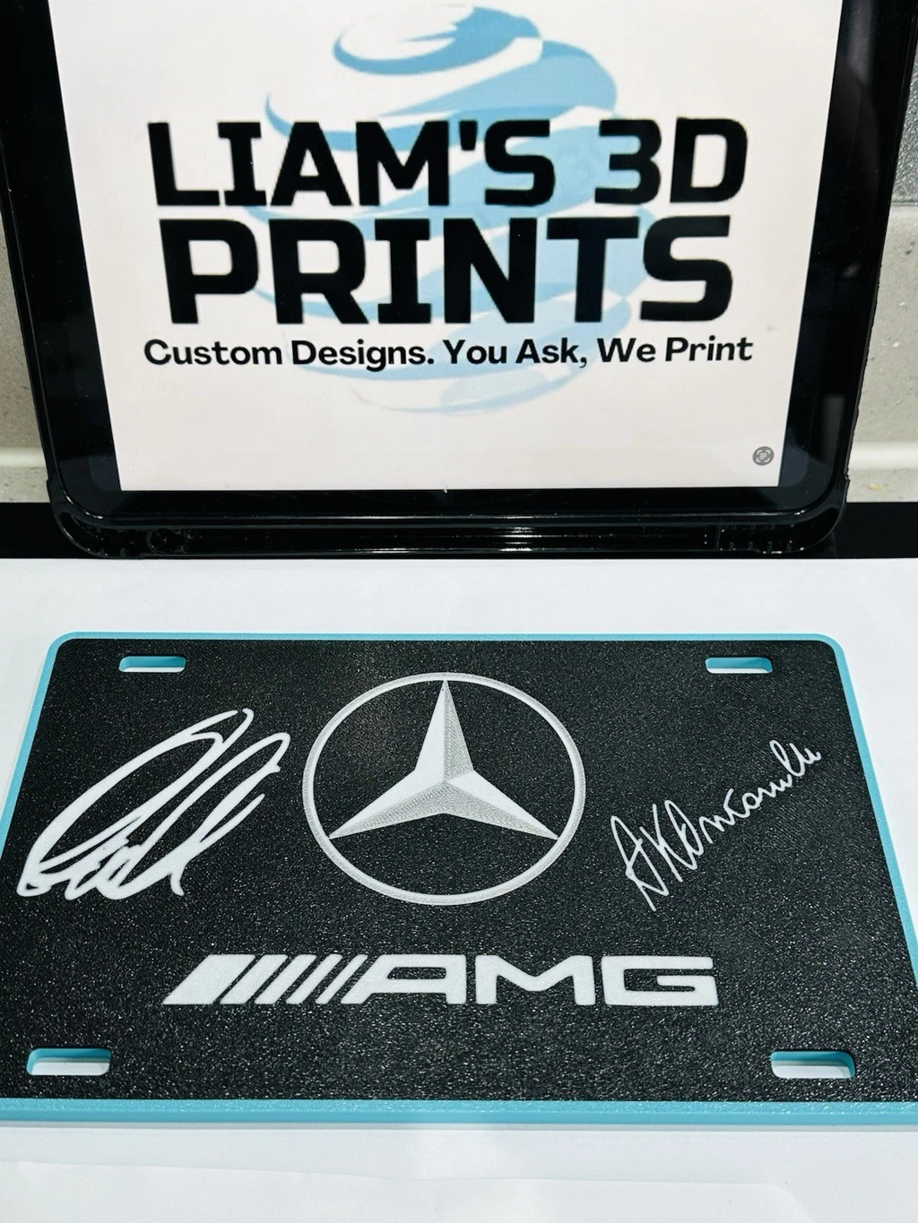 Share Decorative F1 Formula 1 Mercedes Wall Plaque George Russell Kimi Antonelli Sign