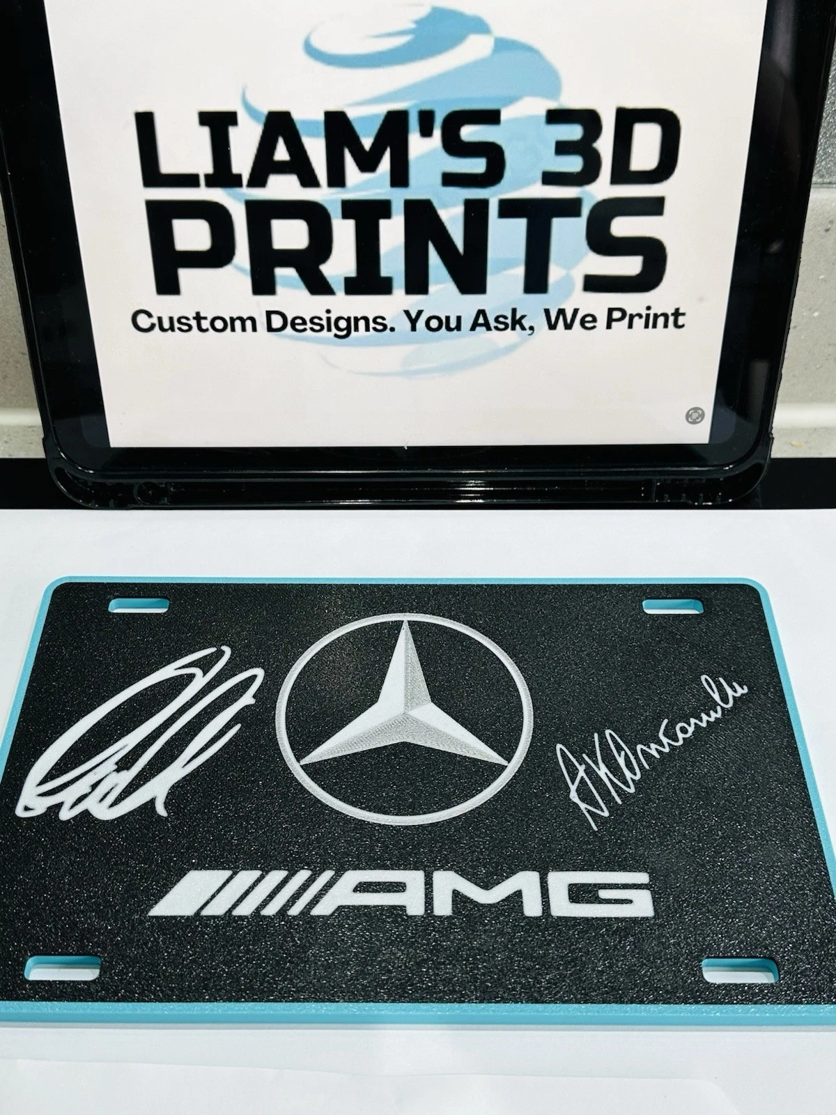 Share Decorative F1 Formula 1 Mercedes Wall Plaque George Russell Kimi Antonelli Sign