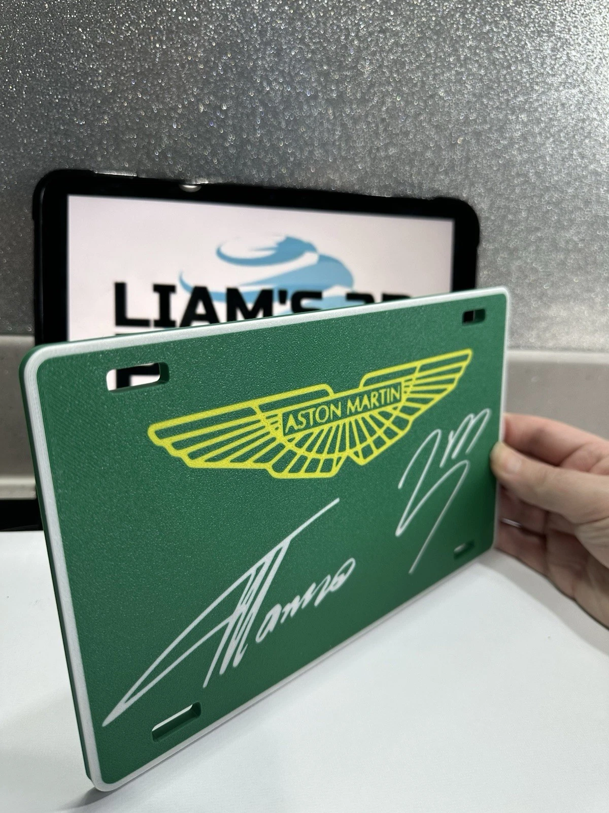 Decorative F1 Formula 1 Aston Martin Wall Fernando Alonso Lance Stroll Sign