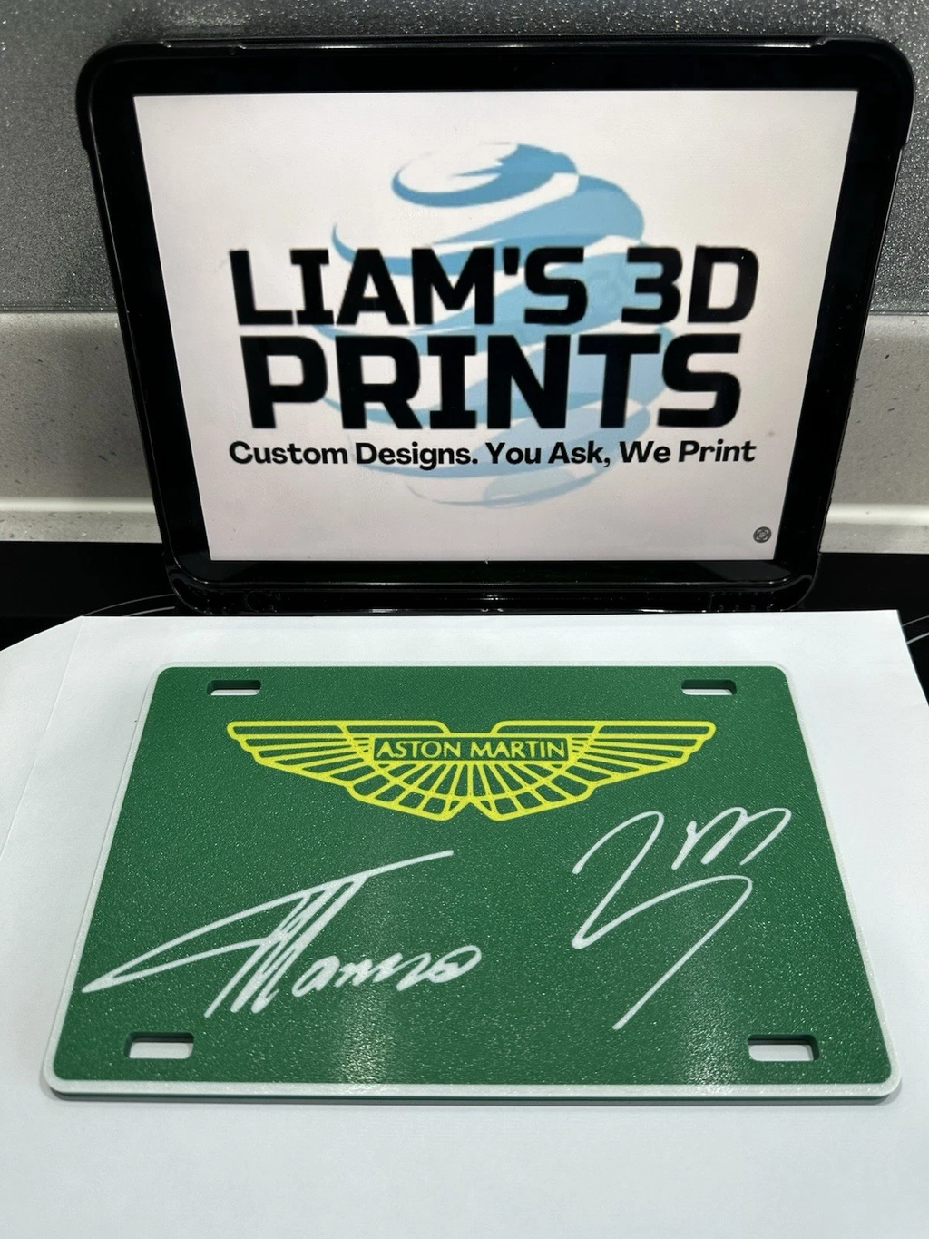 Decorative F1 Formula 1 Aston Martin Wall Fernando Alonso Lance Stroll Sign