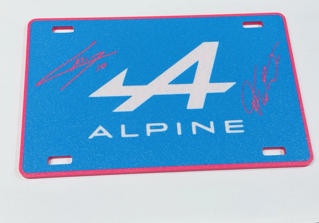 Decorative F1 Formula 1 Alpine Wall Plaque Pierre Gasly Franco Colapinto Sign