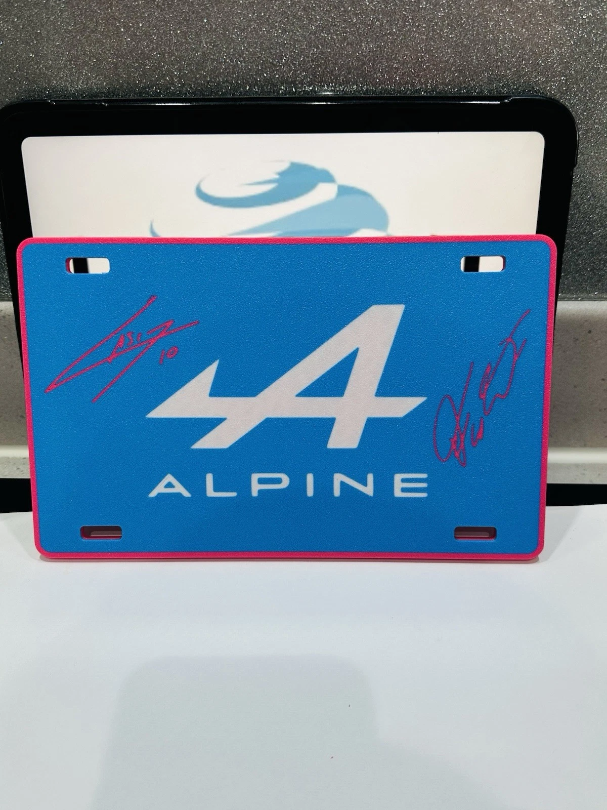 Decorative F1 Formula 1 Alpine Wall Plaque Pierre Gasly Franco Colapinto Sign