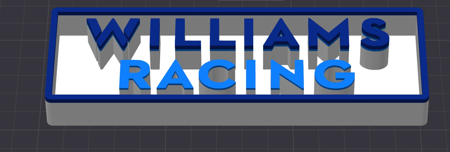 Decorative Williams Racing F1 Formula 1 Speed Champions Box Logo Sign Motorsport