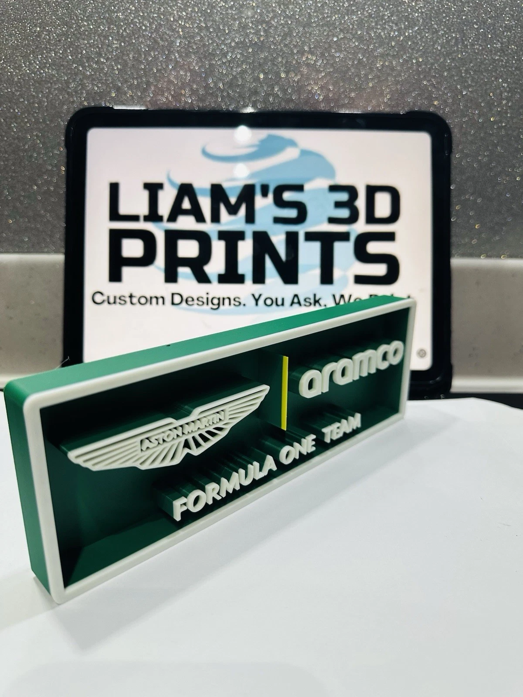 Decorative Aston Martin F1 Formula 1 Speed Champions Box Logo Display Motorsport