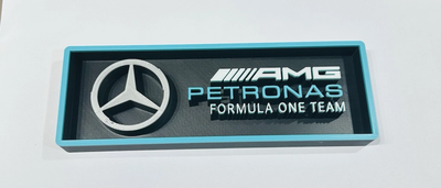 Decorative Mercedes F1 Formula 1 Speed Champions Box Logo Display Motorsport