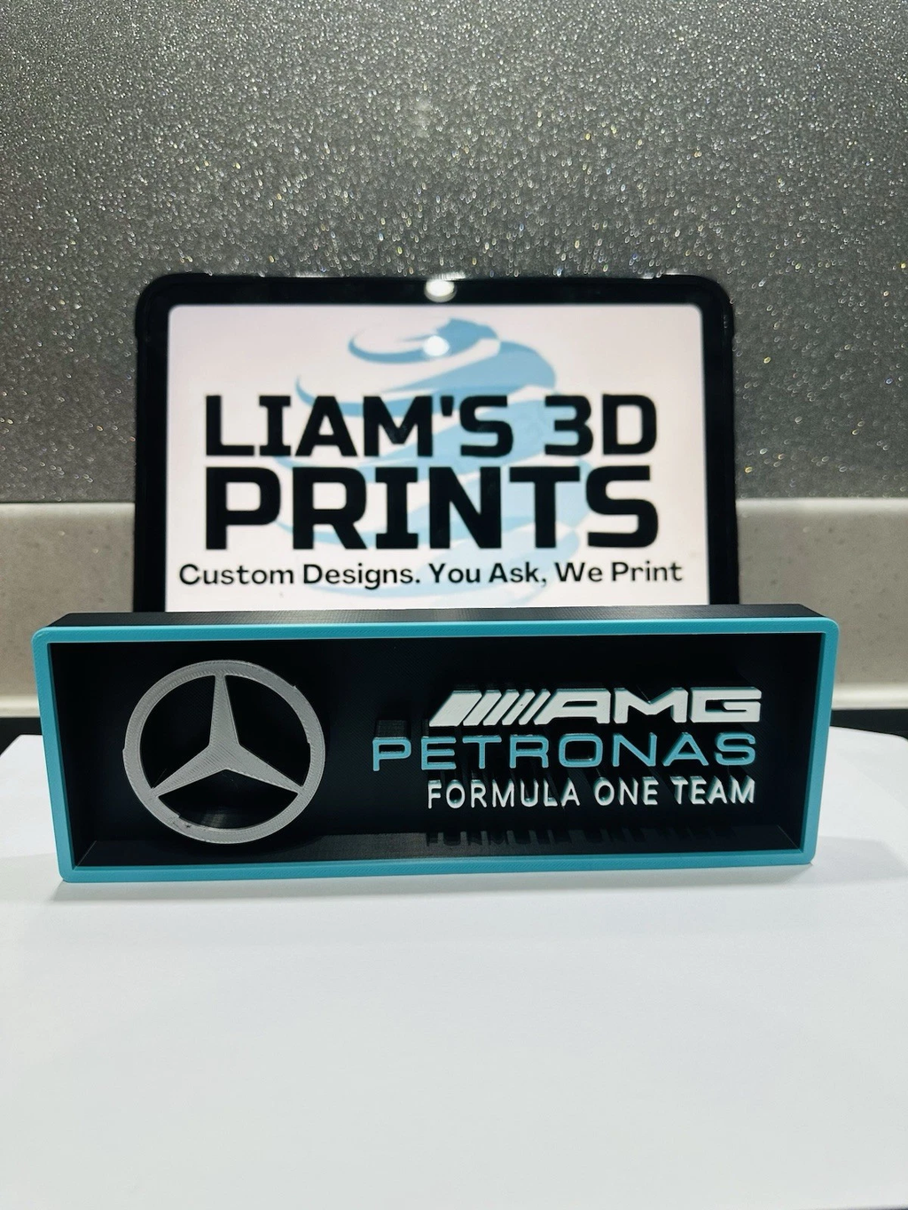 Decorative Mercedes F1 Formula 1 Speed Champions Box Logo Display Motorsport