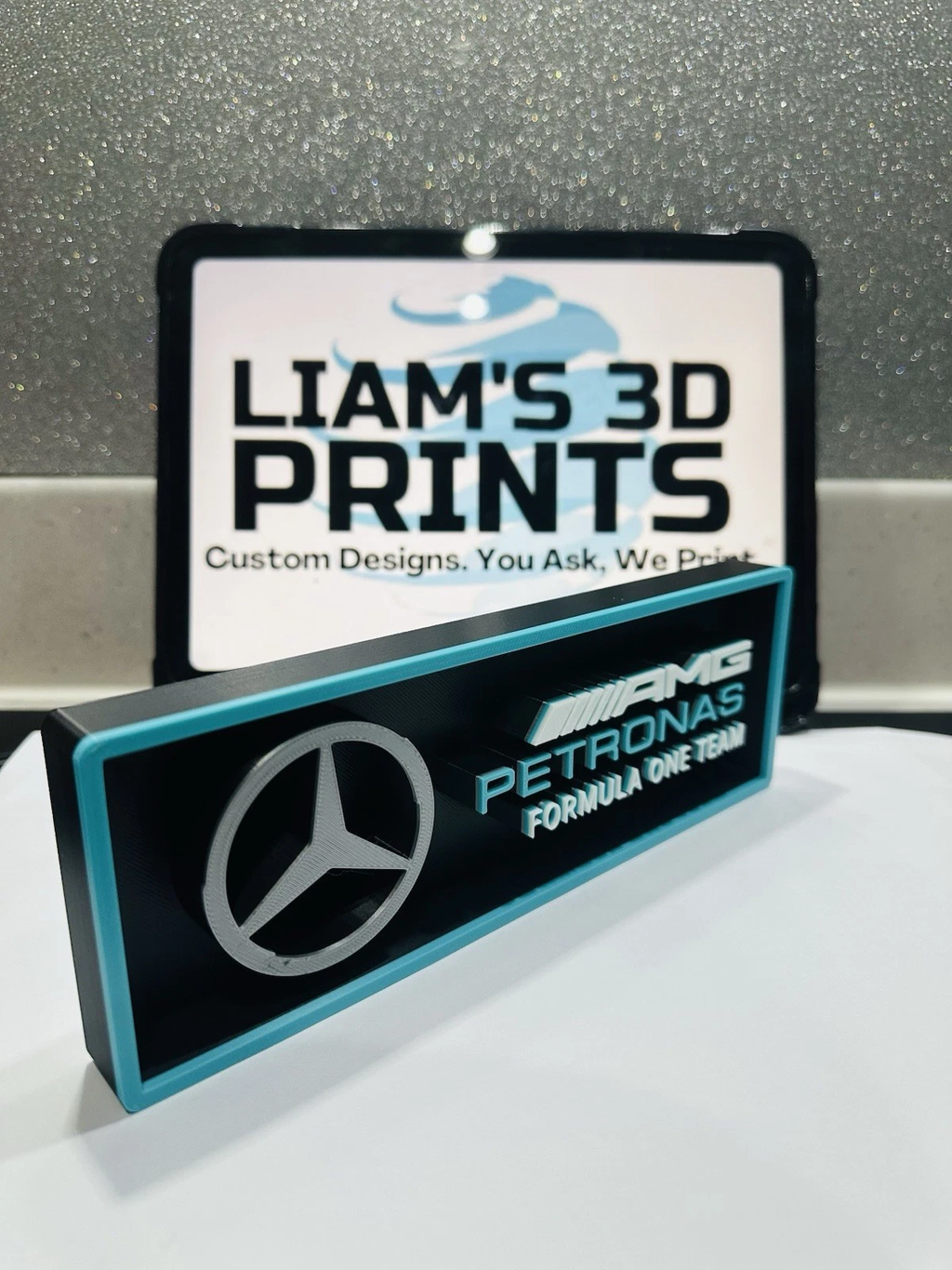 Decorative Mercedes F1 Formula 1 Speed Champions Box Logo Display Motorsport
