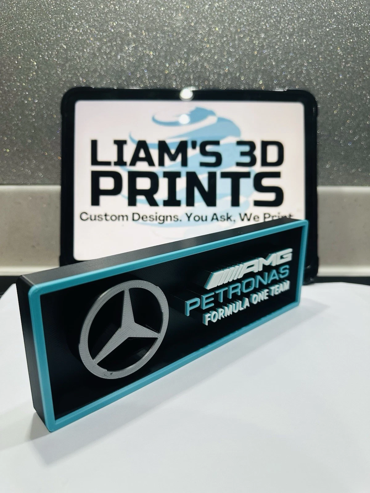 Decorative Mercedes F1 Formula 1 Speed Champions Box Logo Display Motorsport