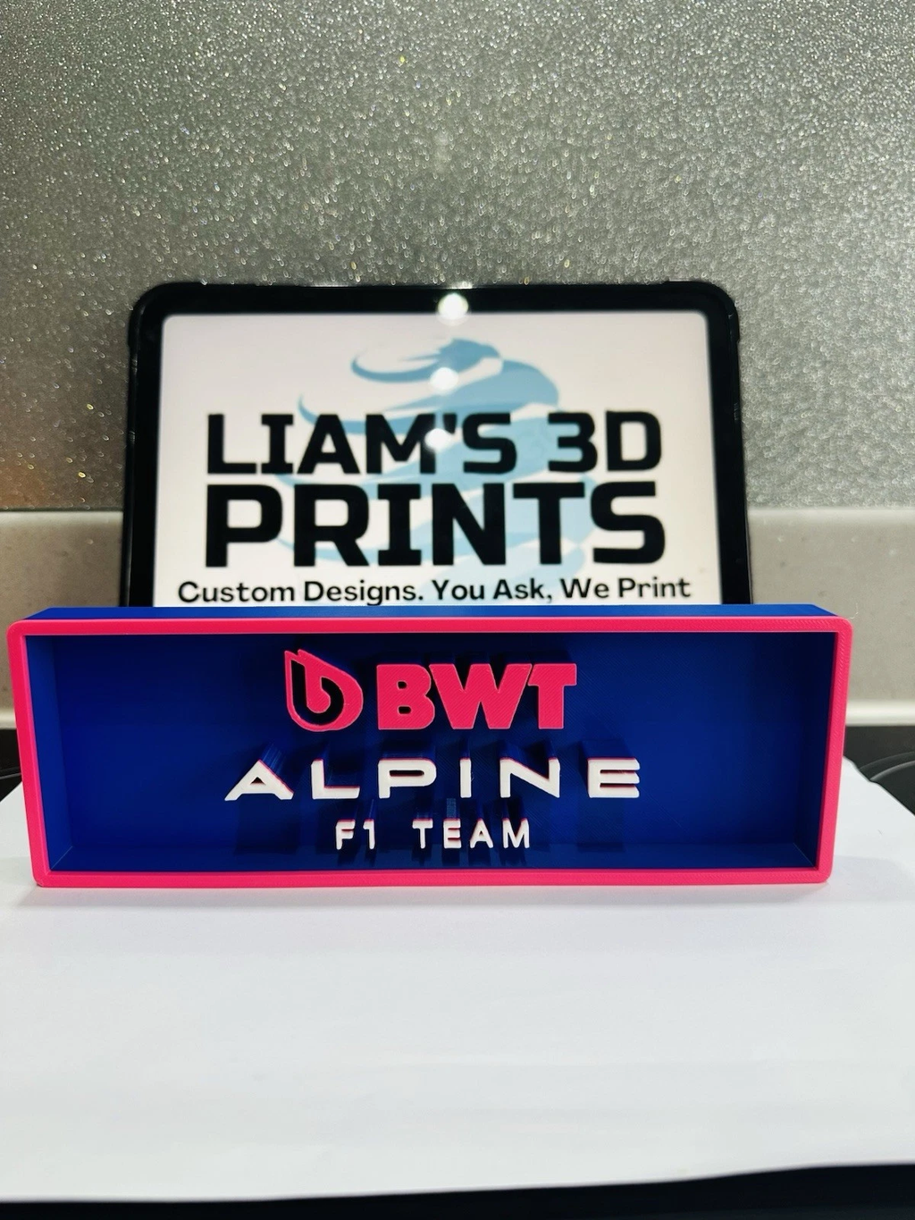 Decorative Alpine F1 Formula 1 Speed Champions Box Logo Sign Display Motorsport