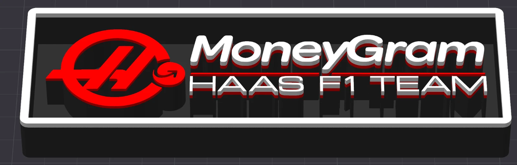 Decorative Haas F1 Formula 1 Speed Champions Box Logo Sign Display Motorsport