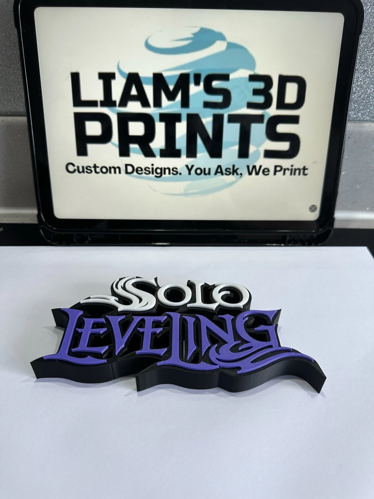 Decorative Solo Leveling logo Sign Display Anime Pops Manga