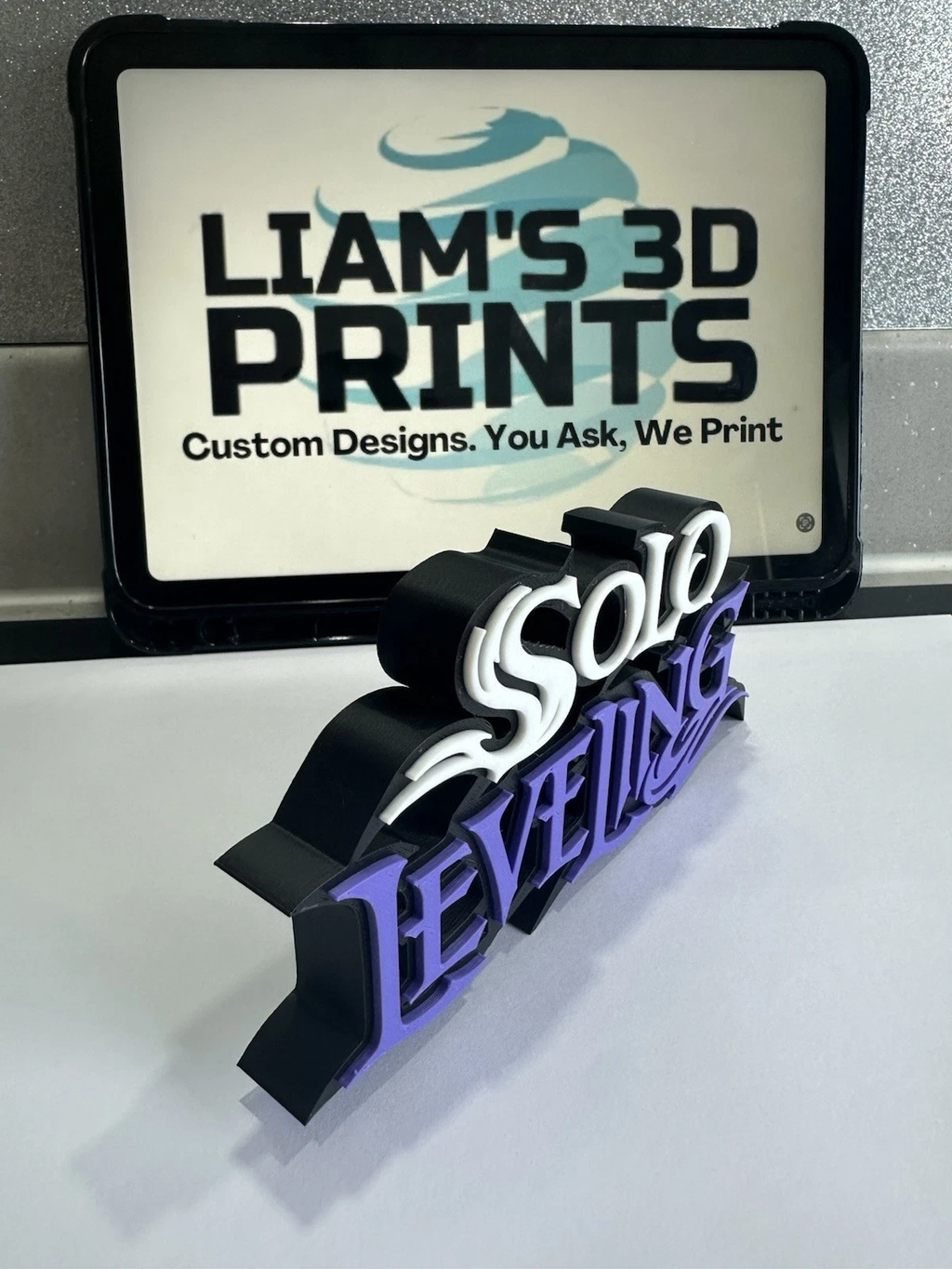 Decorative Solo Leveling logo Sign Display Anime Pops Manga