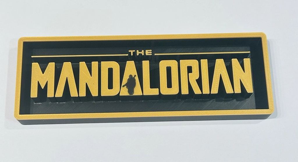 Decorative The Mandalorian logo Sign Display Cinema s 17.5cm L 22cm Star Wars