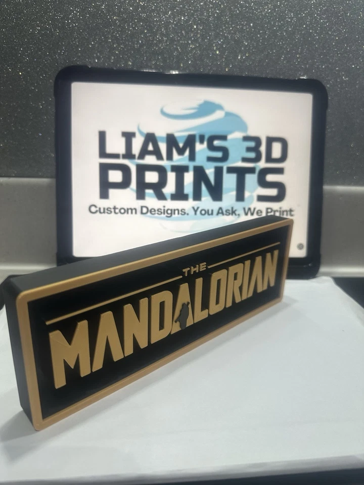 Decorative The Mandalorian logo Sign Display Cinema s 17.5cm L 22cm Star Wars