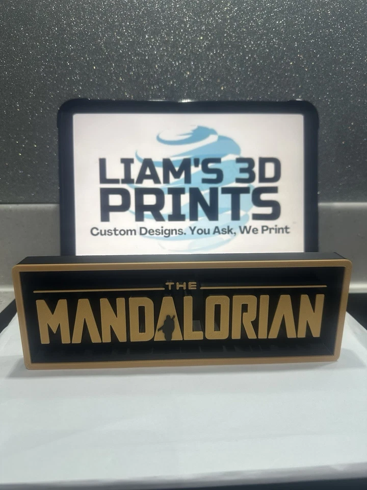 Decorative The Mandalorian logo Sign Display Cinema s 17.5cm L 22cm Star Wars